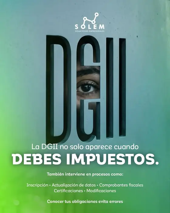 La DGII no solo aparece cuando debes impuestos: inscripción, actualización de datos, comprobantes fiscales, certificaciones y modificaciones.
